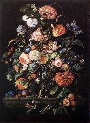 HEEM, Jan Davidsz. de Flowers in Glass and Fruits g oil on canvas